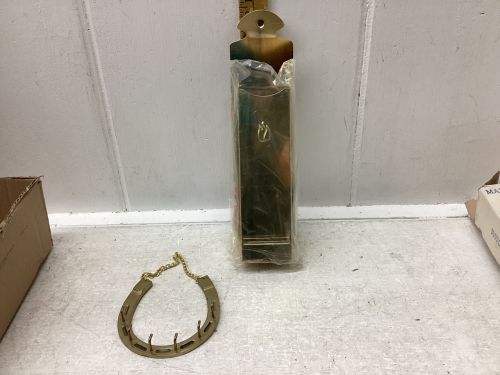 LONG MATCH HOLDER AND HORSESHOE KEY HOOK