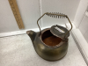 HEAVY CAST BRASS COLOURED KETTLE - 2