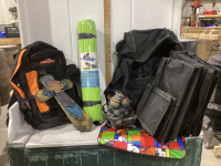 HMK SNOWMOBILE BACKPACK,ROLLING BAG, NEW YOGA MAT, WOOD CROSS