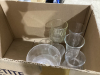 3 BOXES- PRETTY DESSERT GLASS CUPS, PICKLE DISH, COLLECTOR PLATE - 5