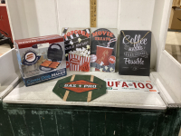 CORN DOG MAKER AND DECOR SIGNS