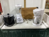 OSTER BLENDER,RIVAL COFFEE MAKER, ICE BUCKET, CUTTING BOARD