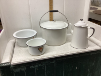 WHITE ENAMEL WARE