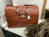 OLD LEATHER BRIEF CASE + FUR COAT FOR PROJECTS - 2