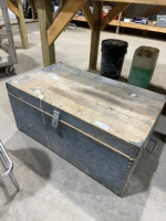 Homemade wooden trunk/toolbox with shelves