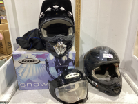 2 SNOWMOBILE HELMETS- ONE SAYS XL SIZE