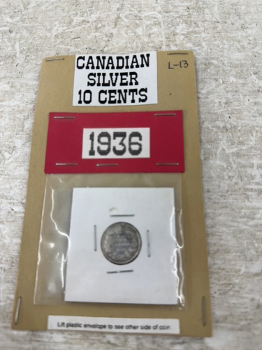 Canadian silver .10 piece 1936