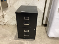 2 DRAWER BLACK FILING CABINET