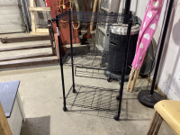 3 - SHELF ROLLING METAL CART