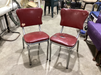 2 VINTAGE RED KITCHEN CHAIRS