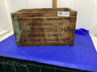 WOOD AMMUNITION BOX