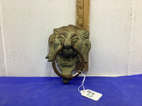 CAST LION HEAD DOOR KNOCKER