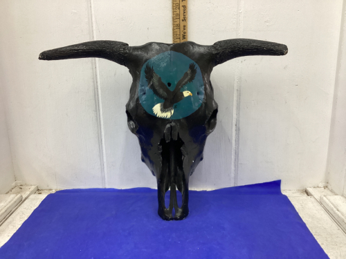 PAINTED COW SKULL