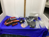 BOX OF ASSORTED MODEL TRAIN PIECES