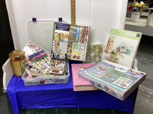 SCRAP BOOKING SUPPLIES, KITS, PAPER BOXES