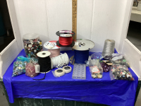 ASSORTMENT OF SEWING & CRAFTING SUPPLIES