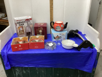 MIRACLE CHOPPER, GLASS WARE, SPRINKLER, CANDLE HOLDER/OIL BURNER