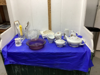 3 - BOXES OF ASSORTMENT OF GLASS, CHINA, PLATES