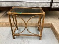 WICKER SIDE TABLE