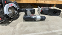 Three-piece, craftsman, cordless tools, no batteries