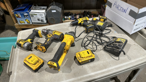 DeWalt, cordless tools, batteries, and chargers