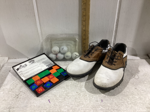 GOLF SHOES, GOLF ITEMS