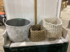 3 FABRIC WOVEN BASKETS