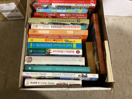 BOX OF COOKBOOKS