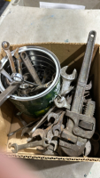 Box of miscellaneous wrenches