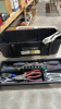 Craftsman plastic, toolbox, and contents