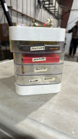 Plastic organizer with staples