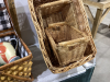 2 PIECES OF WICKER PICNIC BASKET & WICKER BASKETS - 3