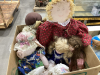 2 BOXES OF DOLLS & STUFFIES - 2