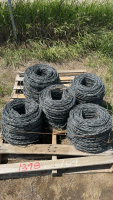 PALLET OF BARB WIRE 5 SPOOLS