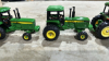 Six John Deere Miniature Tractors - 6