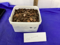 SMALL BIN OF PENNIES - EST. OVER 4000!