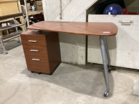 SMALL ROTATING DESK AND 3-DRAWER CABINET