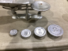 ANTIQUE SCALE W/WEIGHTS - 2