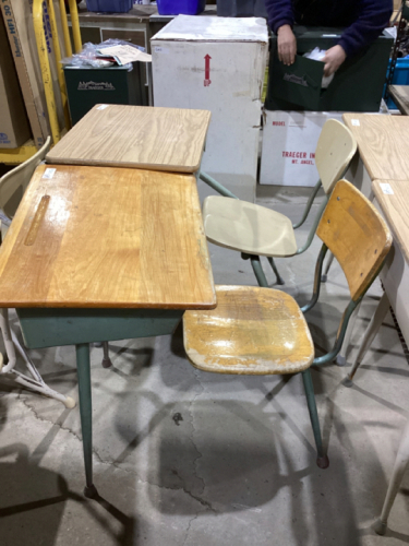 (2) SCHOOL DESKS