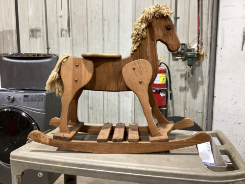 OAK WOOD ROCKING HORSE