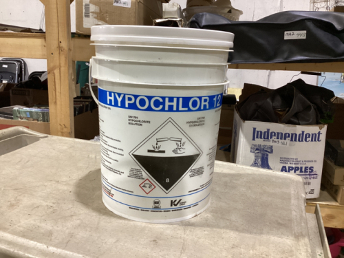 BUCKET OF HYPOCHLORITE 12