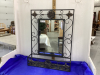 METAL FRAMED MIRROR WITH SHELF