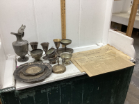 SILVERPLATE ITEMS + NEWSPAPERS FROM 1913-ONE IS MEDICINE HAT