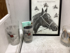 TRIPLE CROWN PICTURE, OLYMPIC GLASSES, MED HAT POTTERIES JUG (CHIPPED) - 2