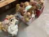 4 BOXES OF PORCELAIN, CLOTH + WOOD DOLLS - 3