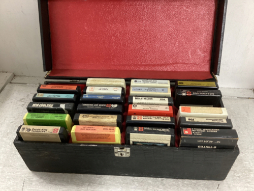 CASE OF 8 TRACK TAPES