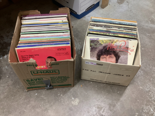 2 BOXES LP RECORDS