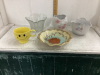 2 BOXES POTTERY ITEMS + GLASSWARE - 2