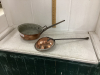 COPPER PAN AND STRAINING LADDLE