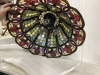 TIFFANY STYLE STAINED GLASS HANGING LIGHT-DIRECT WIRE - 2